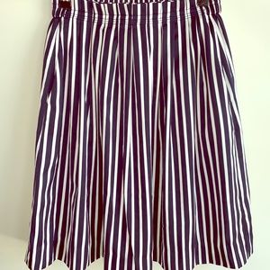 J. Crew blue and white stripped skirt